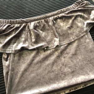 EUC Off the Shoulder Velvet Top